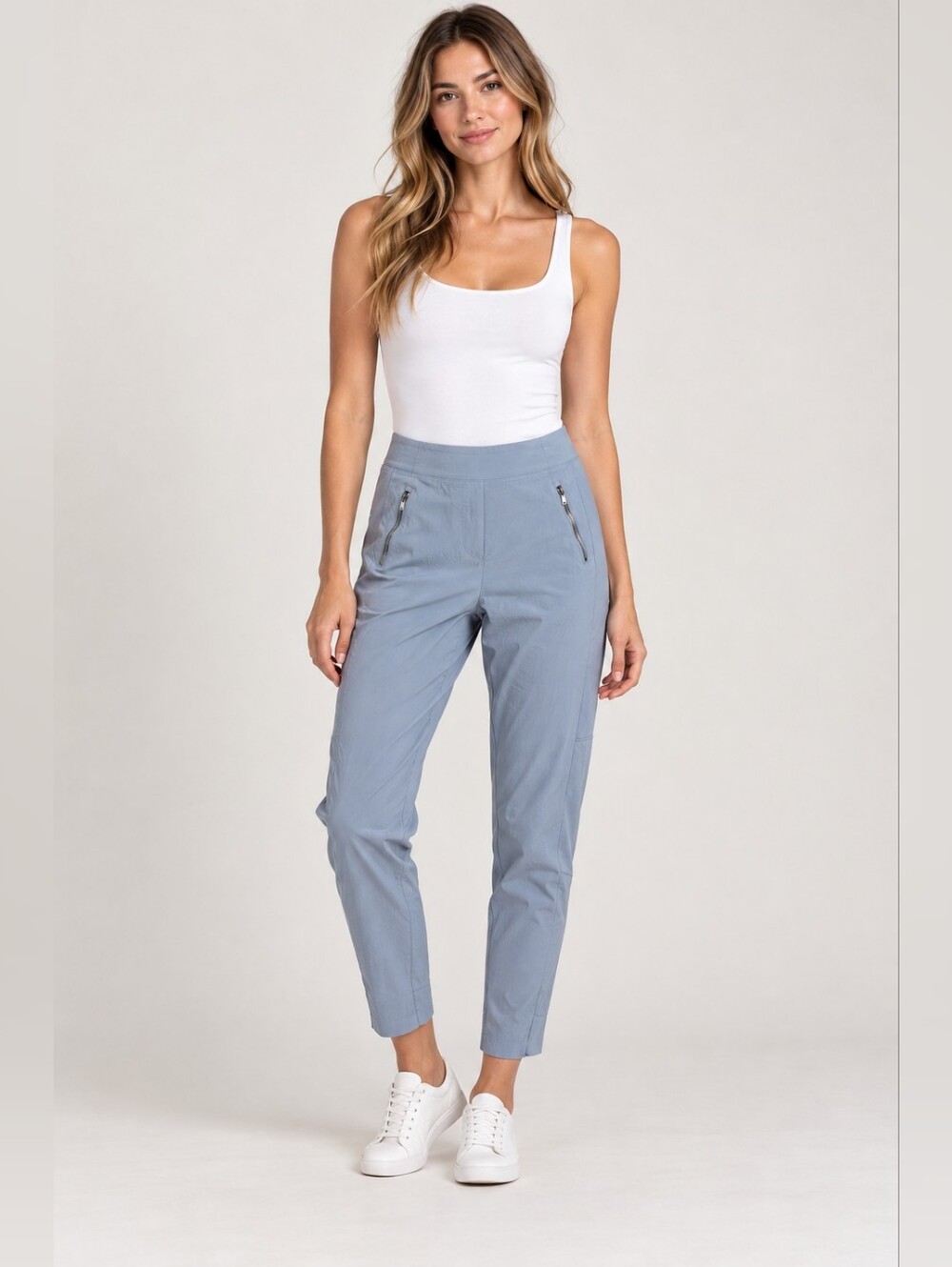 Athleta High-Rise Ankle Pants in Dusty Blue